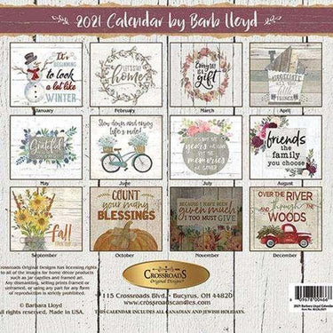 2021 Barbara Lloyd Wall Calendar - The Fox Decor